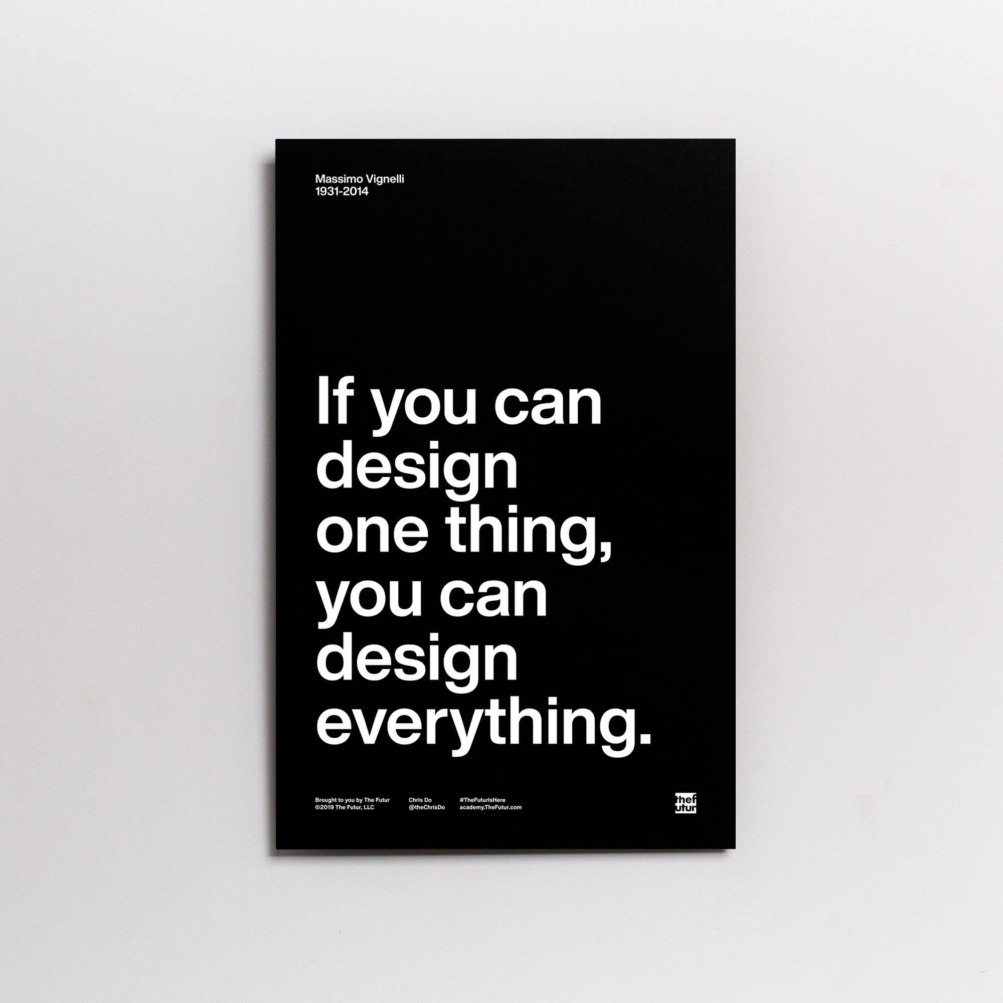 Massimo Vignelli – A Grid is Like Underwear – Print – The Futur Bookstore